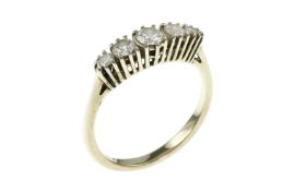 Ring 2.51 gr. 750/- Weissgold mit Diamanten 0.50 ct Ringgroesse 52