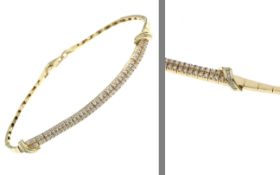 Armband 5.94g 585/- Gelbgold mit Zirkonia. Laenge ca. 18.50 cm