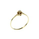 Ring 0.83g 585/- Gelbgold mit Diamant ca. 0.02 ct. G/vs1. Ringgroesse ca. 54