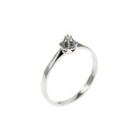 Ring 1.48g 585/- Weissgold mit Diamant ca. 0.02 ct. F/vs. Ringgroesse ca. 53