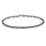 Armband 12.51g 585/- Weissgold mit 16 Diamanten zus. ca. 0.32 ct. F/vs. Laenge ca. 18.50 cm