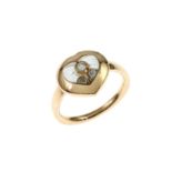 Chopard Ring Herz 6.28 gr 750/- Gelbgold mit Diamanten Ringgroesse 53