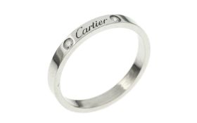 Cartier Ring 6.09 gr. 950/- Platin mit Diamanten Ringgroesse 64