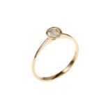 Ring 1.35g 750/- Rosegold mit Diamant ca. 0.39 ct.  Ringgroesse ca. 55