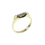 Ring 3.16g 585/- Gelbgold mit 3 Diamanten zus. ca. 0.15 ct. F/vs. Ringgroesse ca. 54