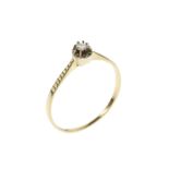 Ring 1.21g 585/- Gelbgold mit Diamant ca. 0.05 ct. G/si. Ringgroesse ca. 51