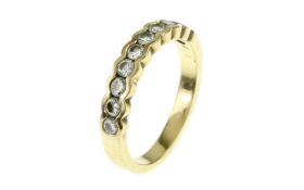 Ring 4.58 gr. 750/- Gelbgold mit Diamanten ca. 0.70 ct Ringgroesse 57