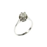 Ring 2.47g 585/- Weissgold mit Diamant ca. 0.50 ct. J/pi2. Ringgroesse ca. 59