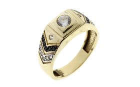 Ring 5.29g 585/- Gelbgold mit Zirkonia. Ringgroesse ca. 63