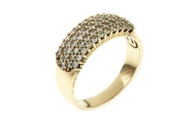 Ring 6.74g 585/- Gelbgold mit 72 Diamanten zus. ca. 1.44 ct.. Ringgroesse ca. 60