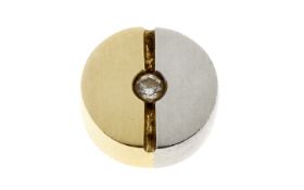 Anhaenger 3.55g 750/- Gelbgold und 950/- Platin mit Diamant ca. 0.08 ct.