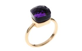 Ring 5.46g 750/- Rosegold mit Amethyst. Ringgroesse ca. 57