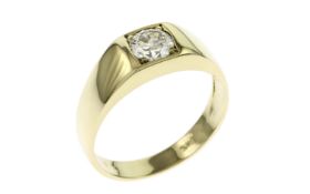 Ring 3.03g 585/- Gelbgold mit Diamant ca. 0.60 ct. F/si1. Ringgroesse ca. 54