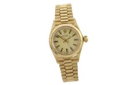 Rolex Oyster Perpetual Ref. 6719 Automatik 750/- Gelbgold. ohne Box und ohne Papiere. Baujahr 1981