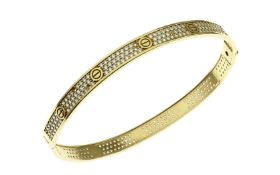 Armreif 12.53g 585/- Gelbgold mit Zirkonia