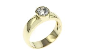 Ring 5.56g 585/- Gelbgold mit Diamant ca. 1 ct. G/p2. Ringgroesse ca. 56