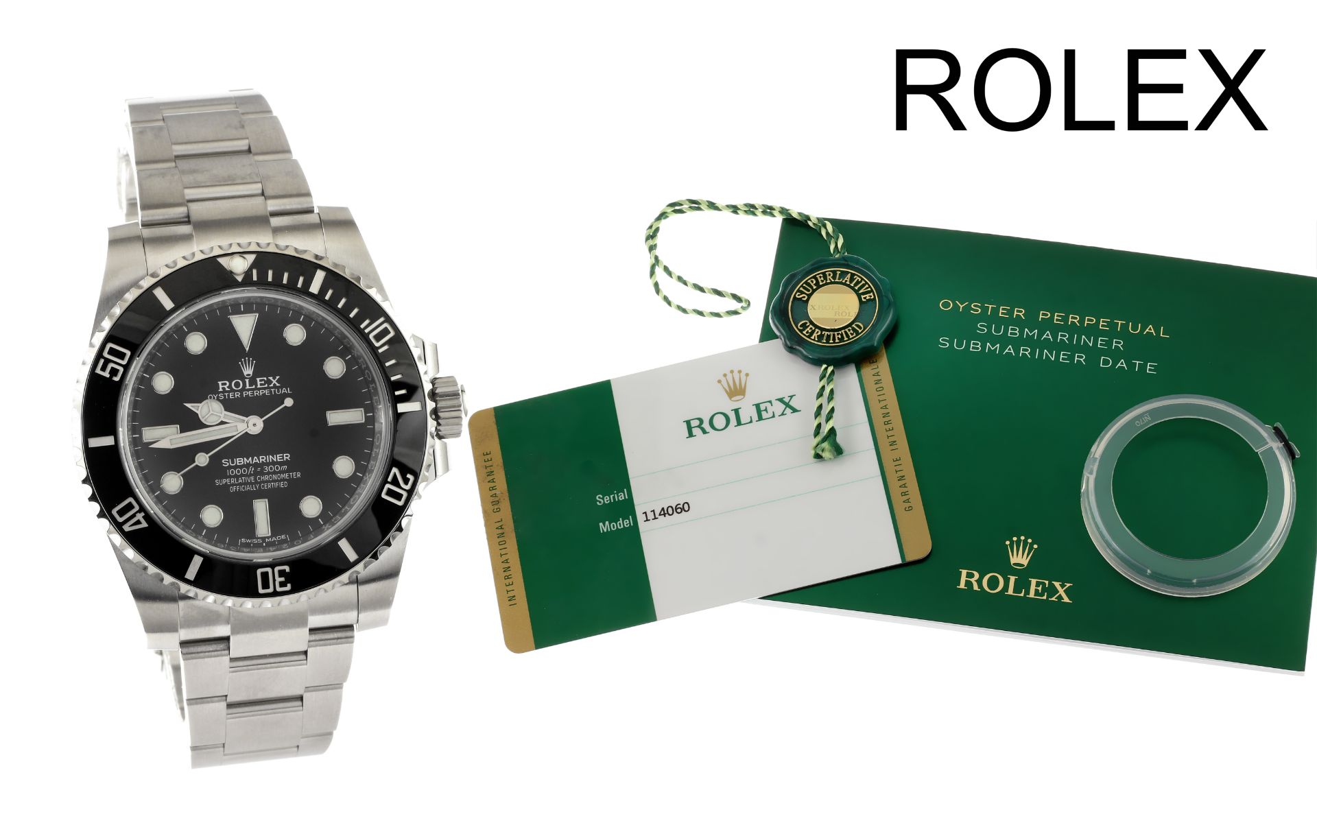 Rolex Submariner Ref. 114060 Automatik Edelstahl. ohne Box und mit Papiere. LC160. Kaufdatum: 2019
