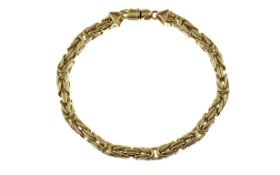 Koenigsarmband 22.04g 585/- Gelbgold. Laenge ca. 23 cm