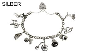 Bettelarmband 36.23g 925/- Silber