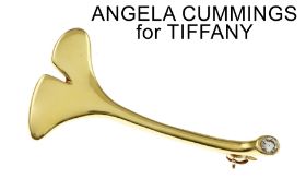 Angela Cummings for Tiffany & Co. Brosche 4.53g 750/- Gelbgold mit Diamant ca. 0.08 ct.