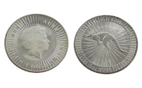 Silbermuenze Australian Kangaroo 1 Unze 999/- Silber