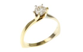 Ring 3.72g 750/- Gelbgold mit Diamant ca. 0.60 ct.. Ringgroesse ca. 59