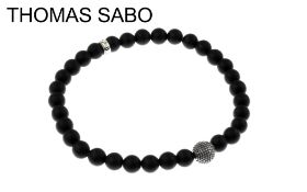 Thomas Sabo Armband 925/- Silber mit schwarzen Steinen
