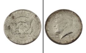 Silbermuenze 12.66g 900/- Silber Half Dollar Liberty 1964