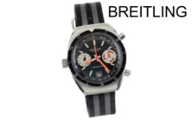 Breitling Chrono-Matic Ref. 2114 Automatik Edelstahl. ohne Box und ohne Papiere. Luenette ist zerkra