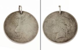 Muenzanhaenger 27.13g 900/- Silber One Dollar Liberty 1928
