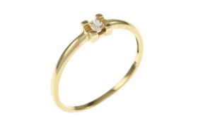Ring 1.33g 585/- Gelbgold mit Diamant ca. 0.10 ct.. Ringgroesse ca. 58