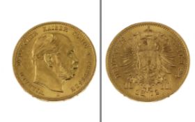 Goldmuenze 10 Mark Deutsches Reich 1872 3.96g 900/- Gelbgold