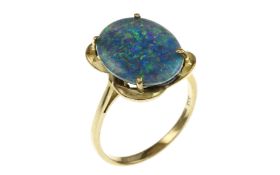 Ring 2.85g 333/- Gelbgold mit Opal. Ringgroesse ca. 54