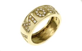 Ring 8.07g 585/- Gelbgold mit 40 Diamanten zus. ca. 0.80 ct.. Ringgroesse ca. 56