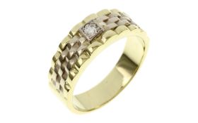 Ring 5.32g 585/- Gelbgold mit Diamant ca. 0.07 ct.. Ringgroesse ca. 54