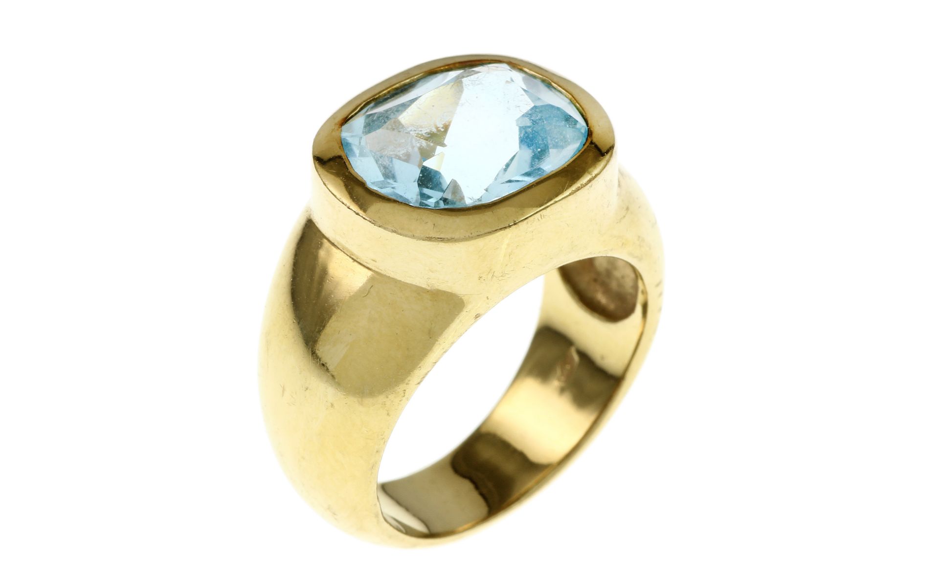 Ring 9.18g 333/- Gelbgold mit Topas. Ringgroesse ca. 54