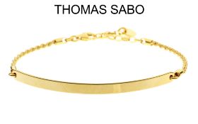 Thomas Sabo 7.03g 925/- Silber vergoldet. Laenge ca. 19.50 cm