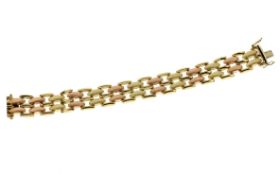 Armband 30.75g 585/- Gelbgold und Rosegold