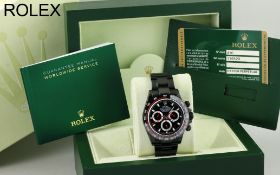 Rolex Daytona Black Edition Ref. 116520 Automatik Edelstahl. mit Box und mit Papiere. LC410. Kaufdat