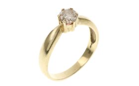 Ring 3.58g 585/- Gelbgold mit Diamant ca. 0.50 ct.. Ringgroesse ca. 58