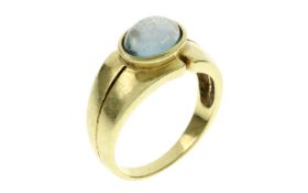 Ring 5.1g 585/- Gelbgold mit Farbstein. Ringgroesse ca. 55