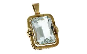 Anhaenger 7.19g 585/- Gelbgold mit Aquamarin