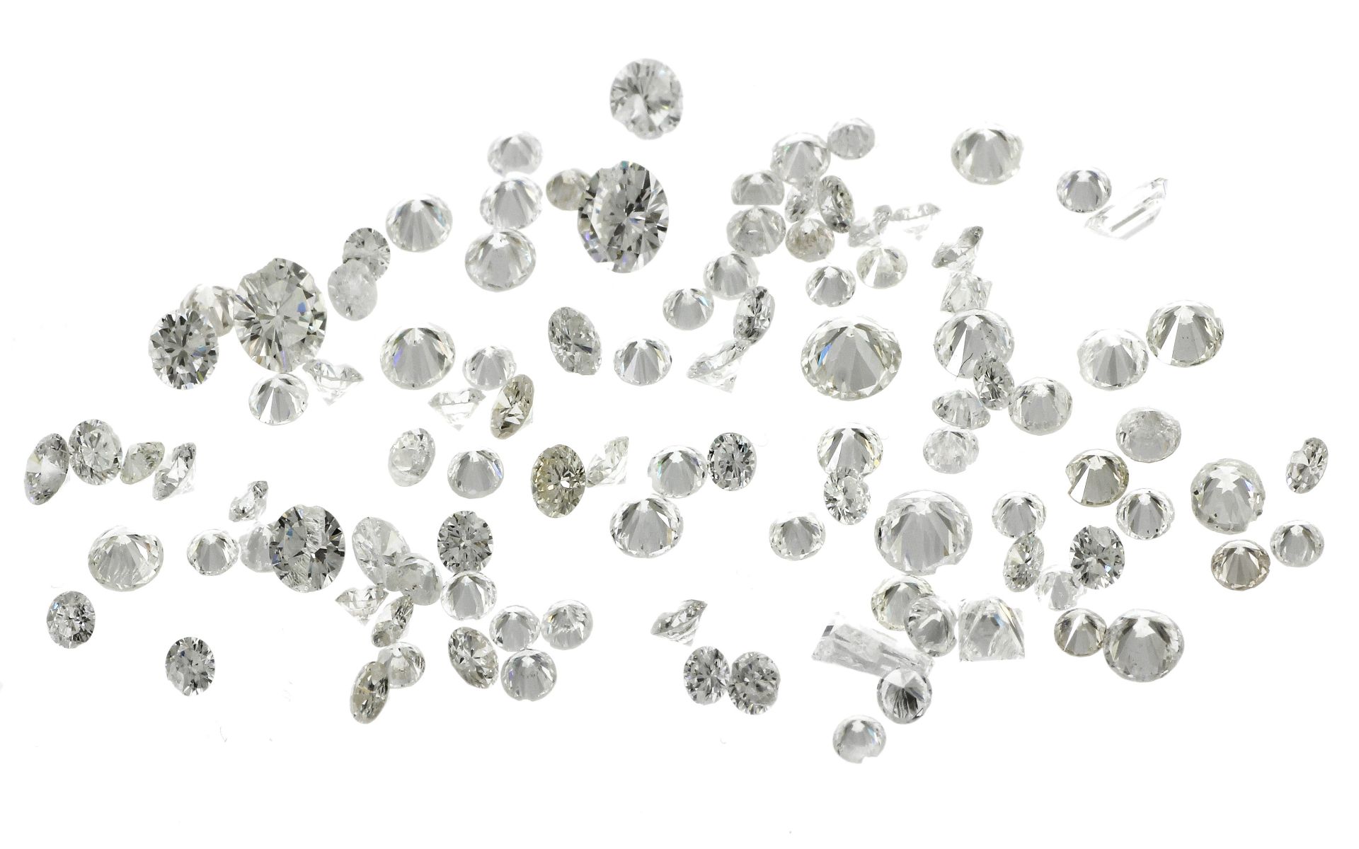 Div. Diamanten bestossen ca. 6.51 ct.