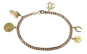 Bettelarmband 13.59g 585/- Gelbgold. Laenge ca. 22 cm