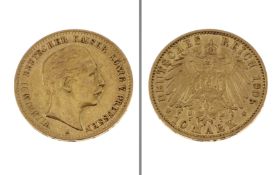 Goldmuenze 10 Mark Deutsches Reich 1905 3.96g 900/- Gelbgold