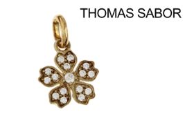 Thomas Sabo Anhaenger 2.04g 925/- Silber vergoldet mit Zirkonia