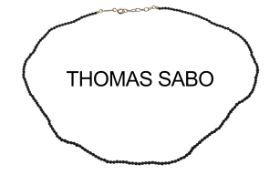 Thomas Sabo Steinkette mit Federring 2.79g 925/- Silber