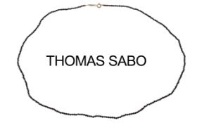Thomas Sabo Steinkette mit Federring 3.15g 925/- Silber