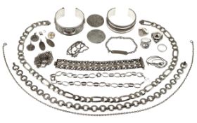 Konvolut Silberteile mit verschiedenen Silberlegierungen 552.88g