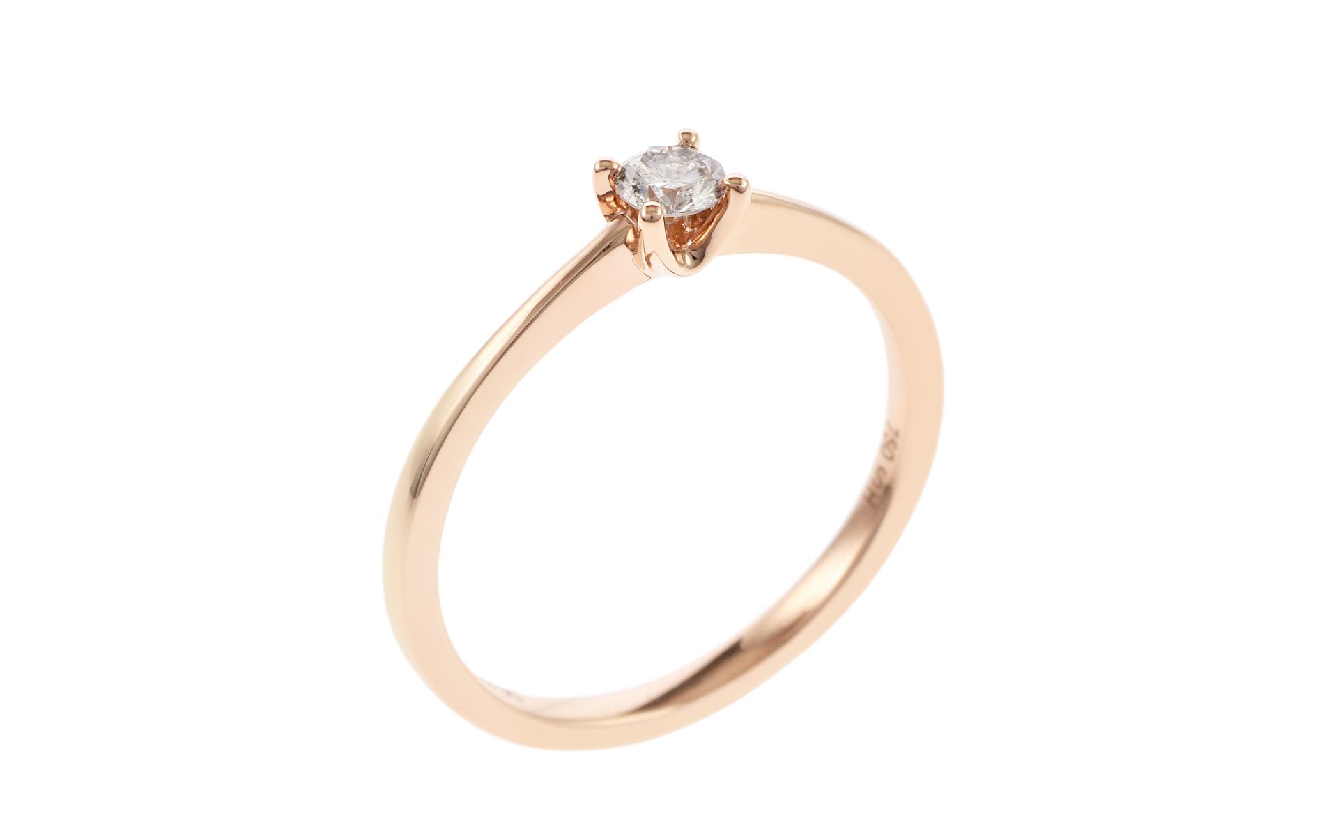 Solitaer Ring mit Diamant